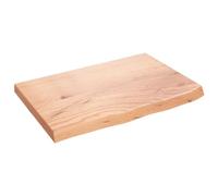 vidaXL Ripiano Muro Marrone 60x40x(2-4) cm Massello Rovere Trattato, Piano, ripiano portaoggetti, ripiano in Legno, ripiano, mensola pensile