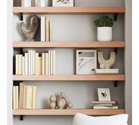 vidaXL Ripiano Muro Marrone Chiaro 100x20x6cm Massello Rovere Trattato