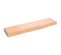 vidaXL Ripiano Muro Marrone Chiaro 40x10x2 cm Massello Rovere Trattato, piano, portaoggetti, ripiano in legno, mensola pensile