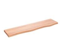 vidaXL Ripiano Muro Marrone Chiaro 80x20x2 cm Massello Rovere Trattato