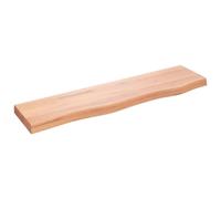 vidaXL Ripiano Muro Marrone Chiaro 80x20x4 cm Massello Rovere Trattato
