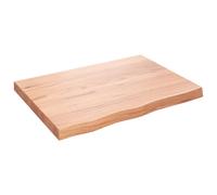 vidaXL Ripiano Muro Marrone Chiaro 80x60x6 cm Massello Rovere Trattato