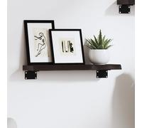 vidaXL Ripiano Muro Marrone Scuro 40x10x2 cm Massello Rovere Trattato