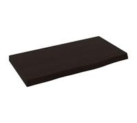 vidaXL Ripiano Muro Marrone Scuro 40x20x2 cm Massello Rovere Trattato
