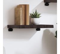 vidaXL Ripiano Muro Marrone Scuro 40x30x(2-4) cm Massello Rovere Trattato
