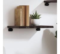 vidaXL Ripiano Muro Marrone Scuro 40x30x2 cm Massello Rovere Trattato