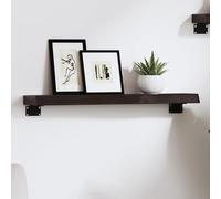 vidaXL Ripiano Muro Marrone Scuro 60x10x4 cm Massello Rovere Trattato