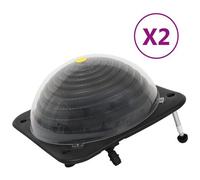 VIDAXL - Riscaldatori Solari per Piscina 2 pz 75x75x36 cm HDPE Alluminio