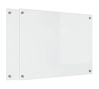 vidaXL Rivestimento da Cucina 2 PCS Trasparente 80 x 60 cm, Design Moderno e Resistente per la Cucina, paraschizzi in Vetro Anti-Calore per Un Look Chic e Contemporaneo