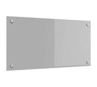 vidaXL Backsplash Cucina Moderno Grigio Chiaro 80 X 40 cm Resistente al Calore Vetro Temperato Facile Installazione Uso Interno Durevole Rivestimento Pareti Rettangolare