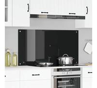 vidaXL Rivestimento da Cucina Nero 120 x 60 x 0.6 cm vetro temperato