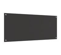 vidaXL Paraschizzi da cucina in vetro temperato grigio scuro - 120 x 50 cm resistente al calore