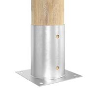 vidaXL Ancoraggio a terra rotondo, 12 pezzi, argento, 15 x 15 x 15 cm, in metallo, moderno e robusto, per stabilità all'aperto, accessori per fuoco e pratici attrezzi da giardino