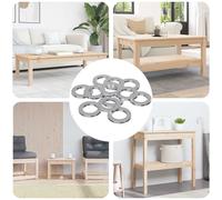 vidaXL Rondelle 12 pcs Argento 10 x 10 x 1,2 mm Ferro, Soggiorno, Componenti di Hardware in Acciaio Durevole, Distanziatori Piattaforma, Resistenza alla Corrosione, Accessori per Fissaggio DIY