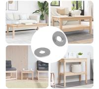 vidaXL Rondelle 2 pcs Argento 12 x 12 x 1,2 cm Ferro