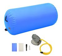 vidaXL Rotolo da Ginnastica Gonfiabile con Pompa 120x90 cm in PVC Blu