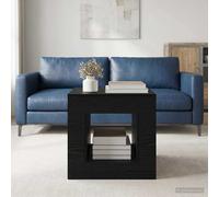 vidaXL Tavolino da salotto rettangolare, in rovere nero, superficie moderna, design resistente all'umidità, decorazione funzionale per piccoli spazi