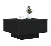 vidaXL Tavolino da Salotto Rovere Nero 55 x 55 x 31 cm, Tavolino da caffè Moderno, Elegante, Multifunzionale, con luci LED, per Un Soggiorno alla Moda