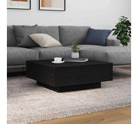 vidaXL Rovere Nero 80 x 80 x 31 cm Legno ingegnerizzato