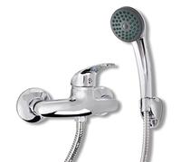 vidaXL Valvola Doccia con Tubo Flessibile Maniglia Singola Rubinetto per Bagno