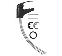 vidaXL Rubinetto Miscelatore per Bidè Nero 13x12 cm