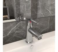 vidaXL Rubinetto per Lavabo del Bagno Argento 130x176 mm