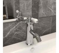 vidaXL Rubinetto per Lavabo del Bagno Argento 130x180 mm