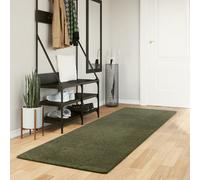 vidaXL Rug HUARTE Green 80 x 250 cm 100% Polyester Piatto