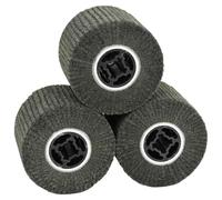 vidaXL Rulli Abrasivi 3 pcs Nero 12 x 12 x 10 cm Fibre sintetiche