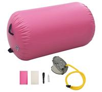 vidaXL Rullo da Ginnastica Gonfiabile con Pompa 100x60 cm in PVC Rosa