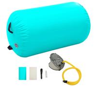 vidaXL Rullo da Ginnastica Gonfiabile con Pompa 100x60 cm in PVC Verde