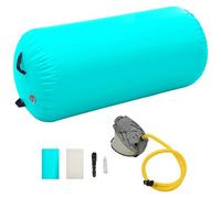 VIDAXL - Rullo da Ginnastica Gonfiabile con Pompa 120x75 cm in PVC Verde