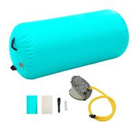 vidaXL Rullo da Ginnastica Gonfiabile con Pompa 120x75 cm in PVC Verde