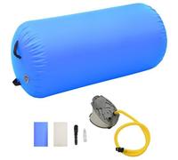 VIDAXL - Rullo da Ginnastica Gonfiabile con Pompa 120x90 cm in PVC Blu