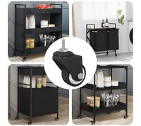 vidaXL Rullo girevole 12 pcs Nero 40,4 x 40,4 x 19,7 mm Ferro e nylon, Ruota girevole in gomma, resistente per attrezzi esterni, movimento fluido a 360 gradi, perfetta per i mobili