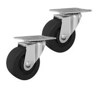 vidaXL Rullo girevole 2 pcs Argento 60 x 60 x 50 mm Ferro e nylon, Stanza Utilità, Circolare, Industriale, Rotante, Durevole, Rotolante, Soluzioni di Stoccaggio Multifunzionali per Ogni Spazio