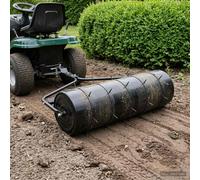 vidaXL Rullo per prato da giardino con morsetti per aeratori Acciaio, Giardino e terrazza, design moderno per cura del prato, attrezzi per aerazione e paesaggistica all'aperto