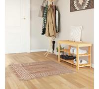 vidaXL Runner Tappeto MARSA Bianco 100 x 100 cm Poliestere e PVC