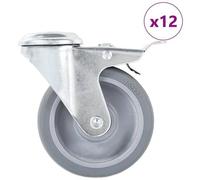 VIDAXL - Ruote Girevoli con Foro per Bulloni 12 pz 100 mm