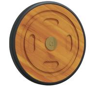vidaXL Supporto per piante rotondo portatile con ruote Media Finitura in legno naturale Uso interno esterno Durabilità del materiale per stabilità Ideale per balconi e soggiorni Portapiante in legno