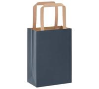 vidaXL Sacchetti di Carta 250 pz con Manici Blu 15x8x21 cm, Sacchetto di Carta, Sacchetto Regalo di Carta, Sacchetto Regalo di Carta