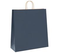 vidaXL Sacchetti di Carta 250 pz con Manici Blu 45x17x48 cm