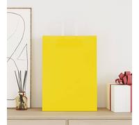 vidaXL Sacchetti di Carta 250 pz con Manici Gialli 32x17x44 cm