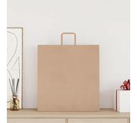 vidaXL Sacchetti di Carta 250 pz con Manici Marrone 45x17x48 cm