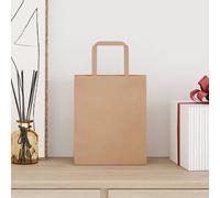 vidaXL Sacchetti di Carta 50 pz con Manici Marrone 18x8x22 cm
