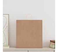 vidaXL Sacchetti di Carta 50 pz con Manici Marrone 45x17x48 cm, Sacchetto di Carta, Sacchetto Regalo di Carta, Sacchetto Regalo di Carta