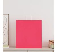 vidaXL Sacchetti di Carta 50 pz con Manici Rosa 45x17x48 cm, Sacchetto di Carta, Sacchetto Regalo di Carta, Sacchetto Regalo di Carta