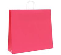 vidaXL Sacchetti di Carta 50 pz con Manici Rosa 54x15x49 cm, Sacchetto di Carta, Sacchetto Regalo di Carta, Sacchetto Regalo di Carta