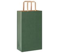 vidaXL Sacchetti di Carta 50 pz con Manici Verdi 21x11x36 cm, Sacchetto di Carta, Sacchetto Regalo di Carta, Sacchetto Regalo di Carta
