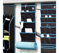 vidaXL Sacchetto per Stoccaggio Nero e Blu 91 x 47,5 cm Oxford